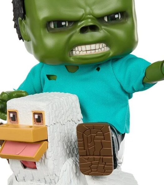 Boneco Chicken Jockey Minecraft: O Colecionável Exclusivo Que Revive a Cena Viral do Filme!