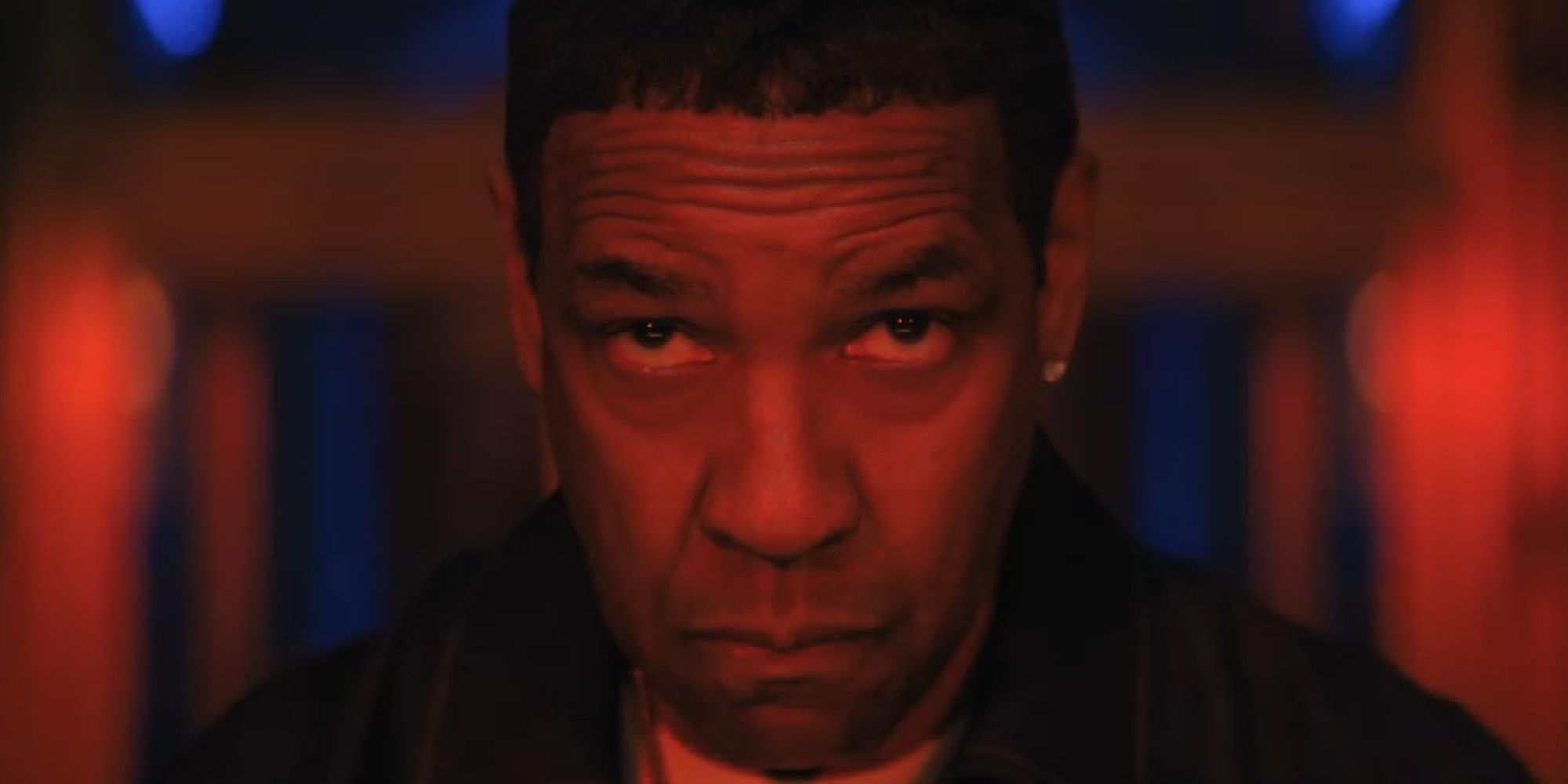 Denzel Washington looks down in Highest 2 Lowest