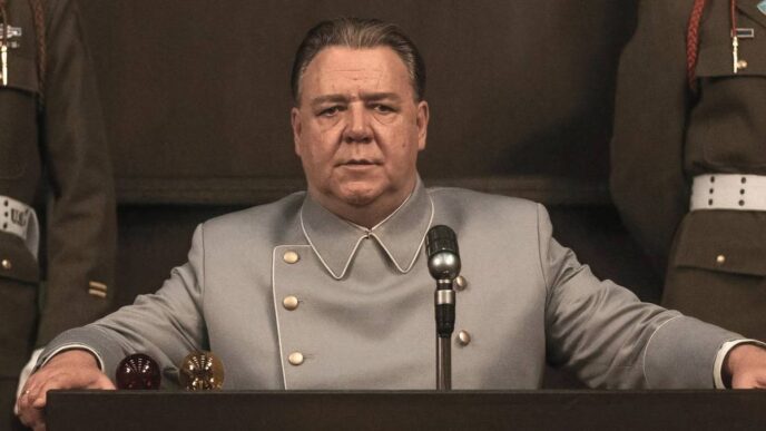 Russell Crowe em Nuremberg: filme escapa de sentença na Rotten Tomatoes e aumenta expectativa do Oscar