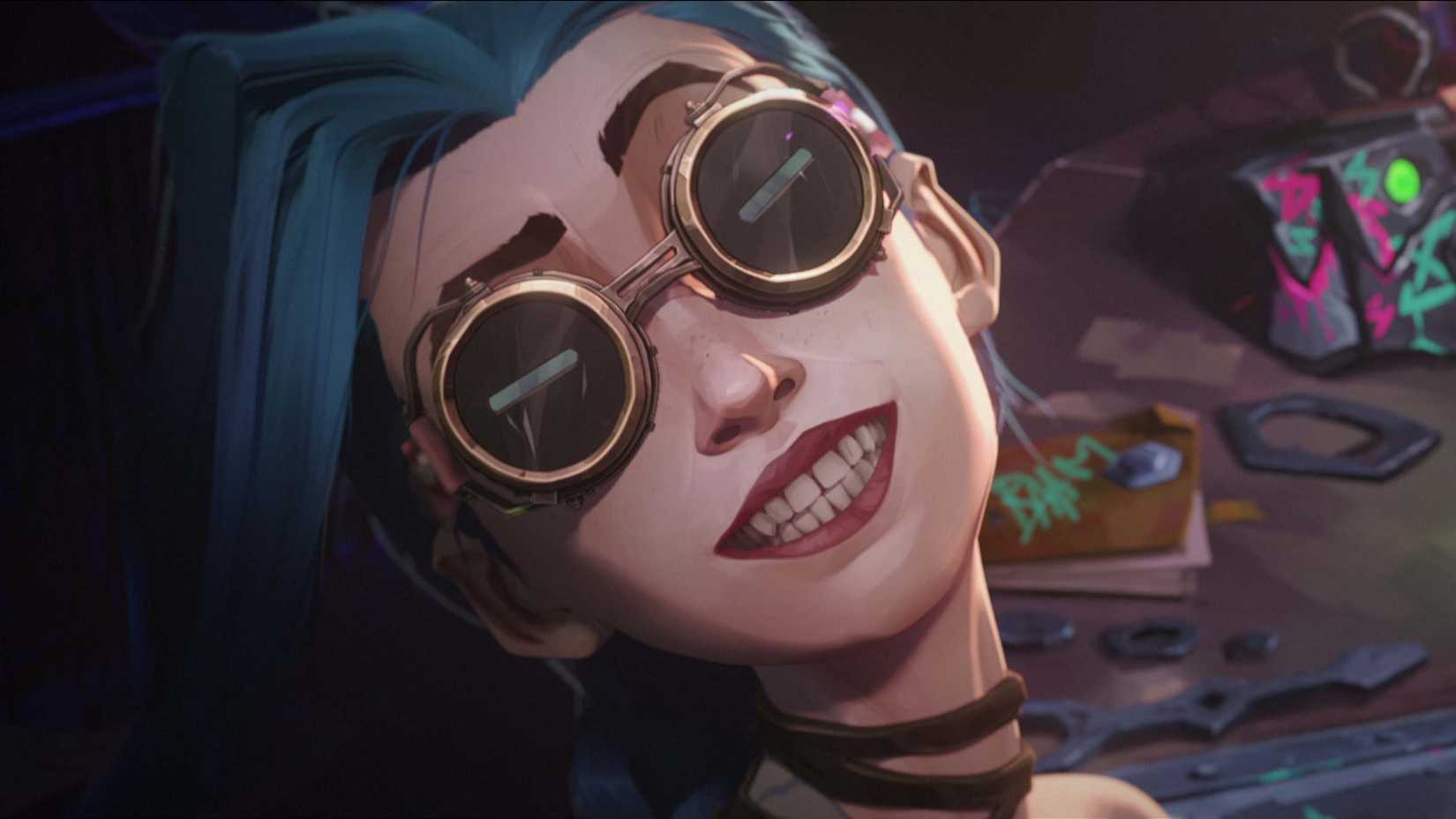 Jinx, também conhecida como Powder, em Arcane, da Netflix