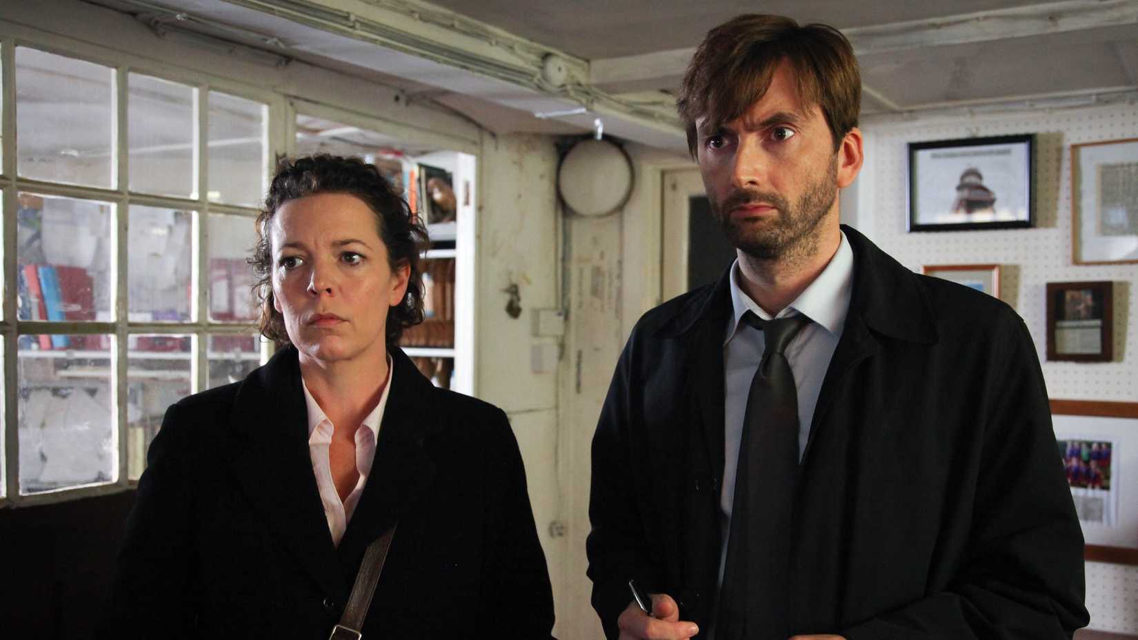 Ellie e Alec (David Tennant) em Broadchurch