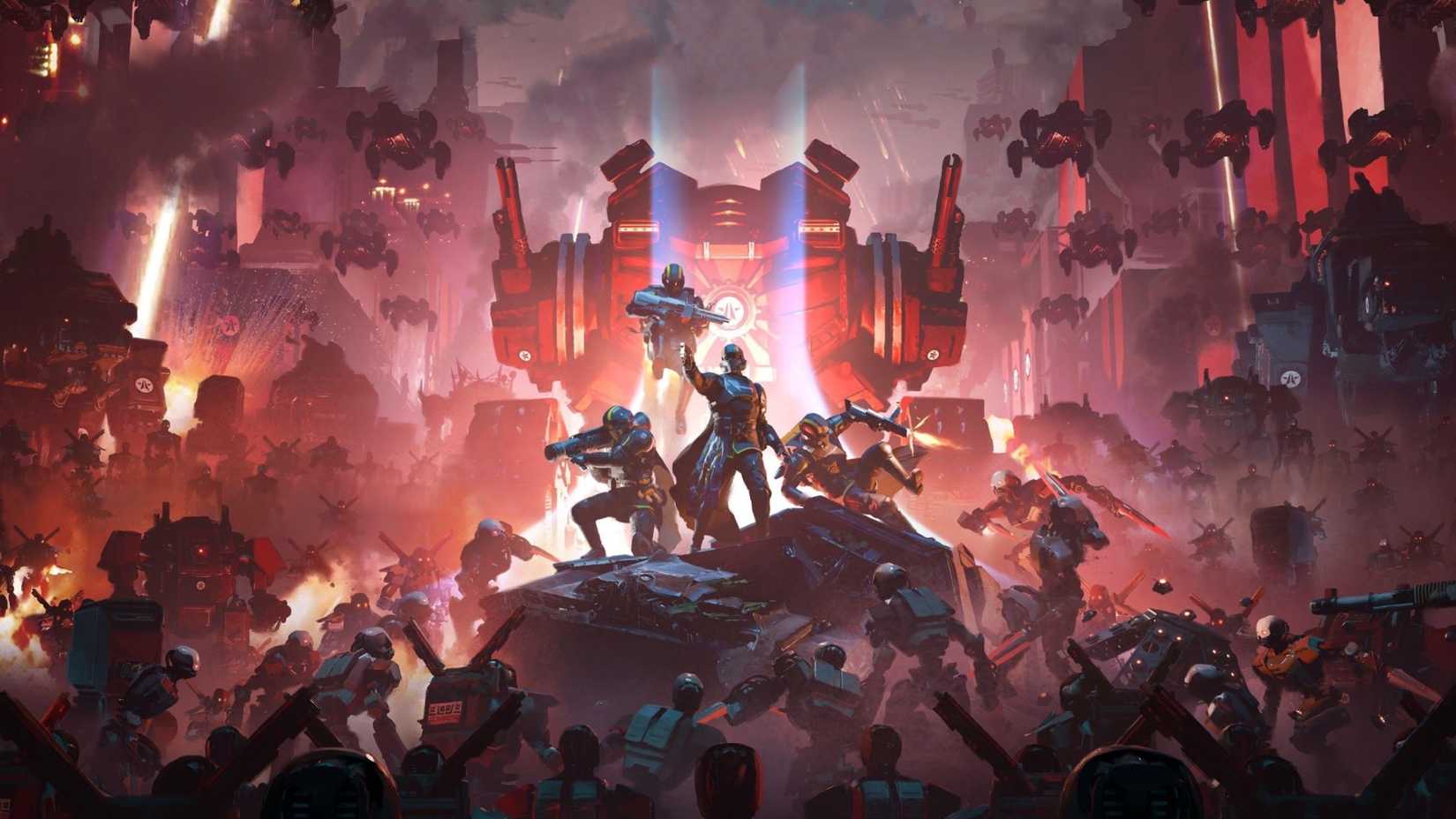 Helldivers em cena relacionada a Como funcionam as missões Planet Warfronts