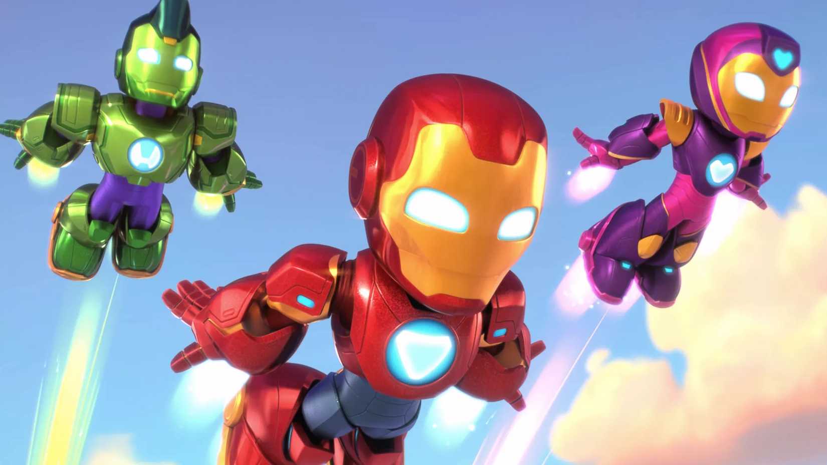 Homem de Ferro e seus aliados em voo