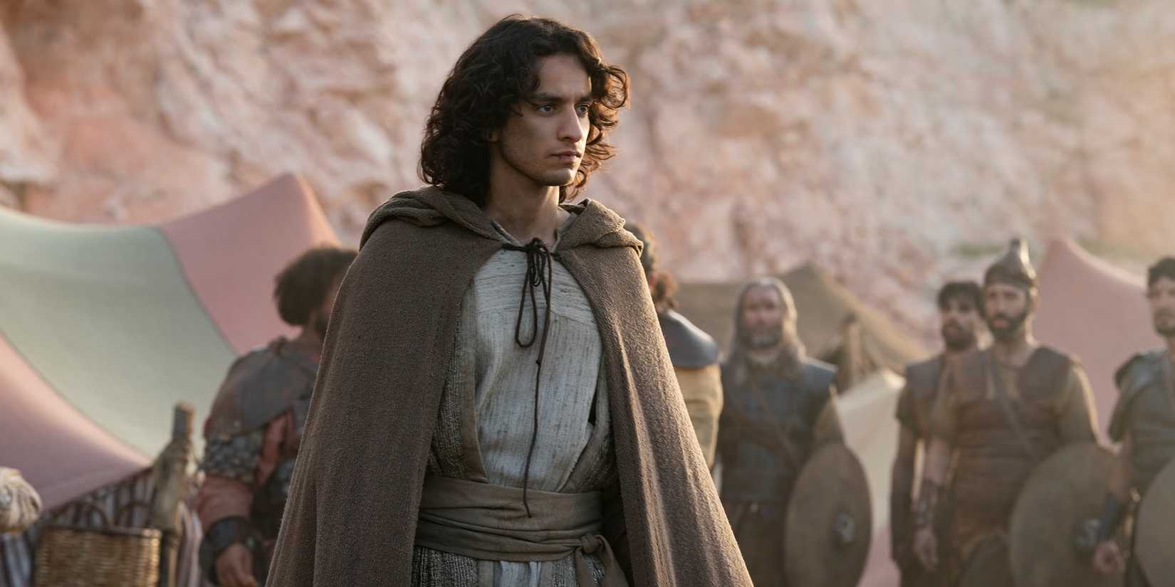 David (Michael Iskander) cercado por um exército em "House of David"