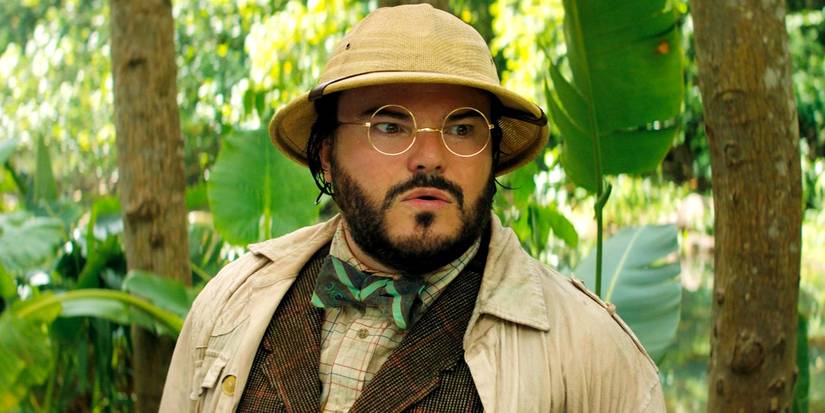 Jack Black caracterizado como seu personagem em Jumanji: Próxima Fase