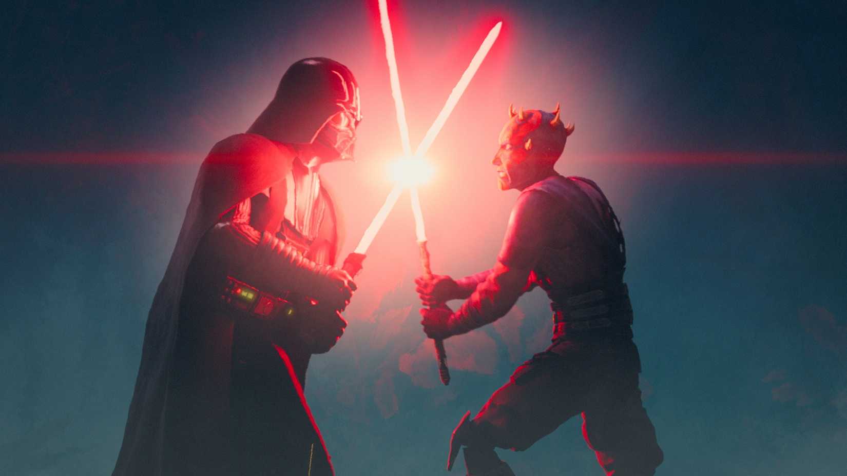Duelo entre Maul e Vader em Maul: Shadow Lord