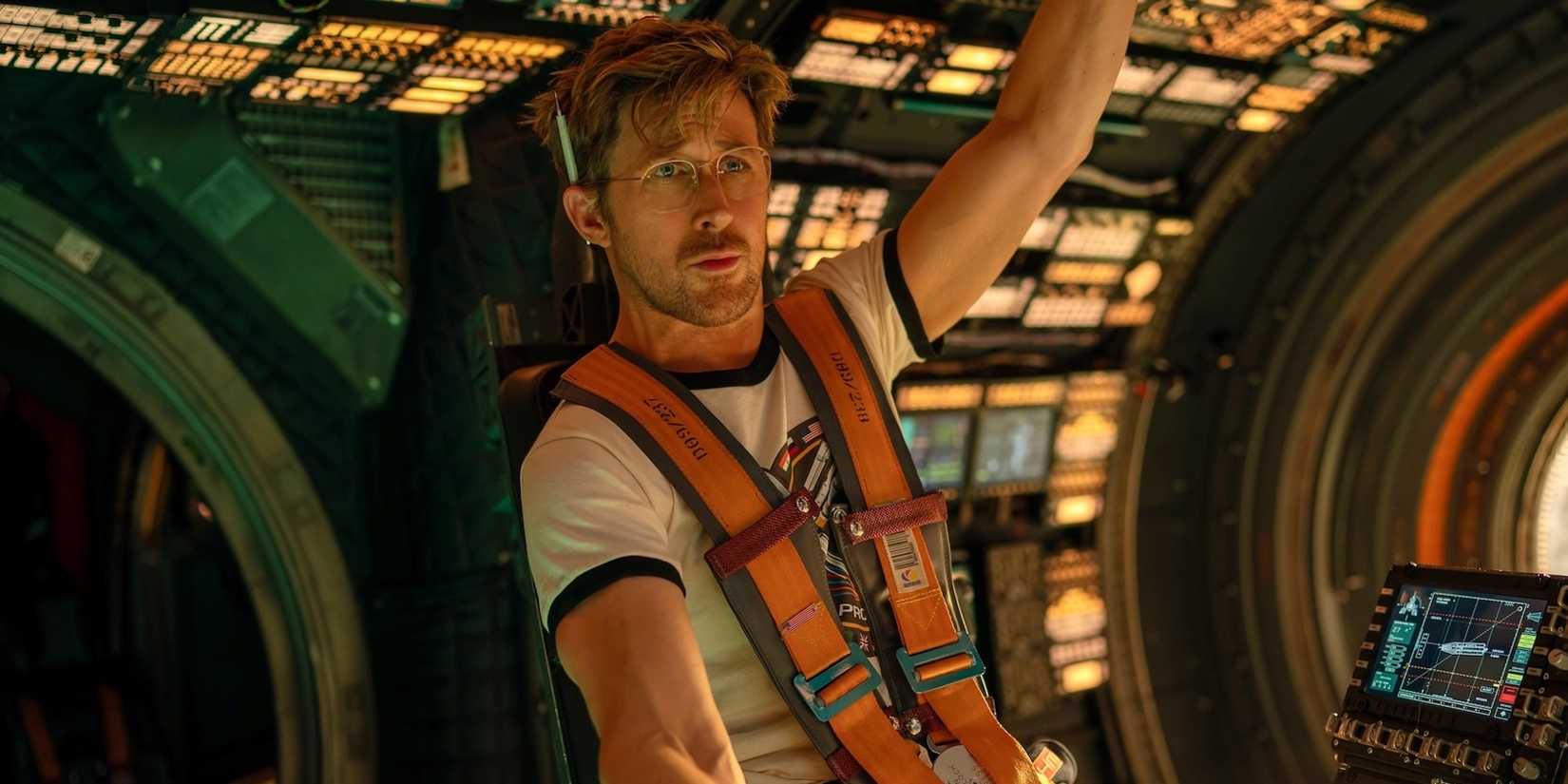 Ryan Gosling como Ryland Grace em uma espaçonave em Project Hail Mary