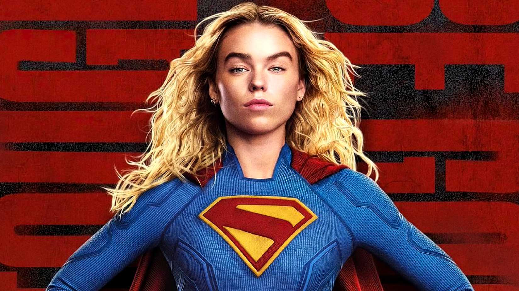 Milly Alcock como Kara Zor-El em cartaz do filme da DCU