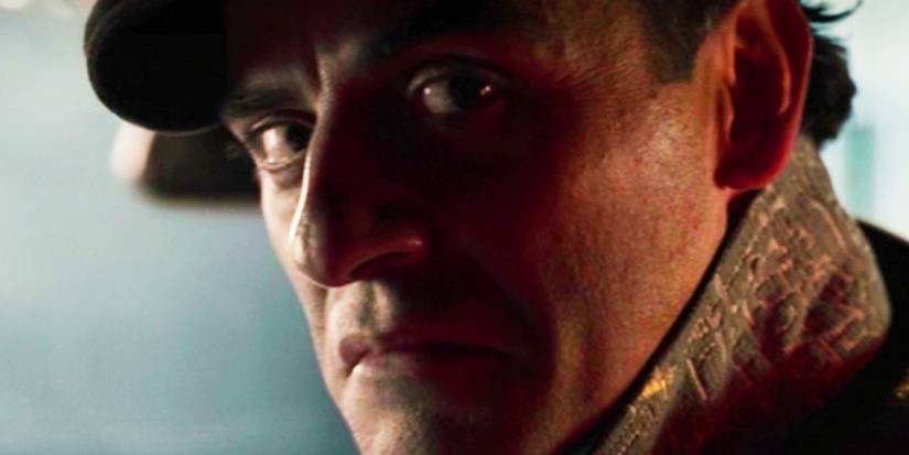 Oscar Isaac como Jake Lockley nos momentos finais de Cavaleiro da Lua