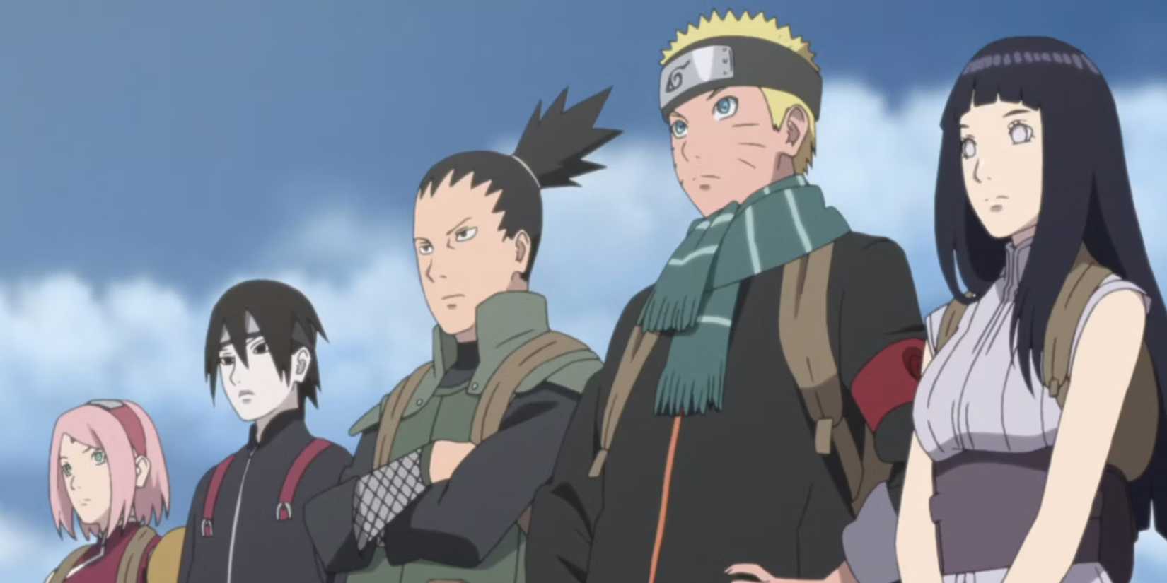 Shikamaru, Naruto, Hinata, Sai e Sakura em The Last: Naruto o Filme