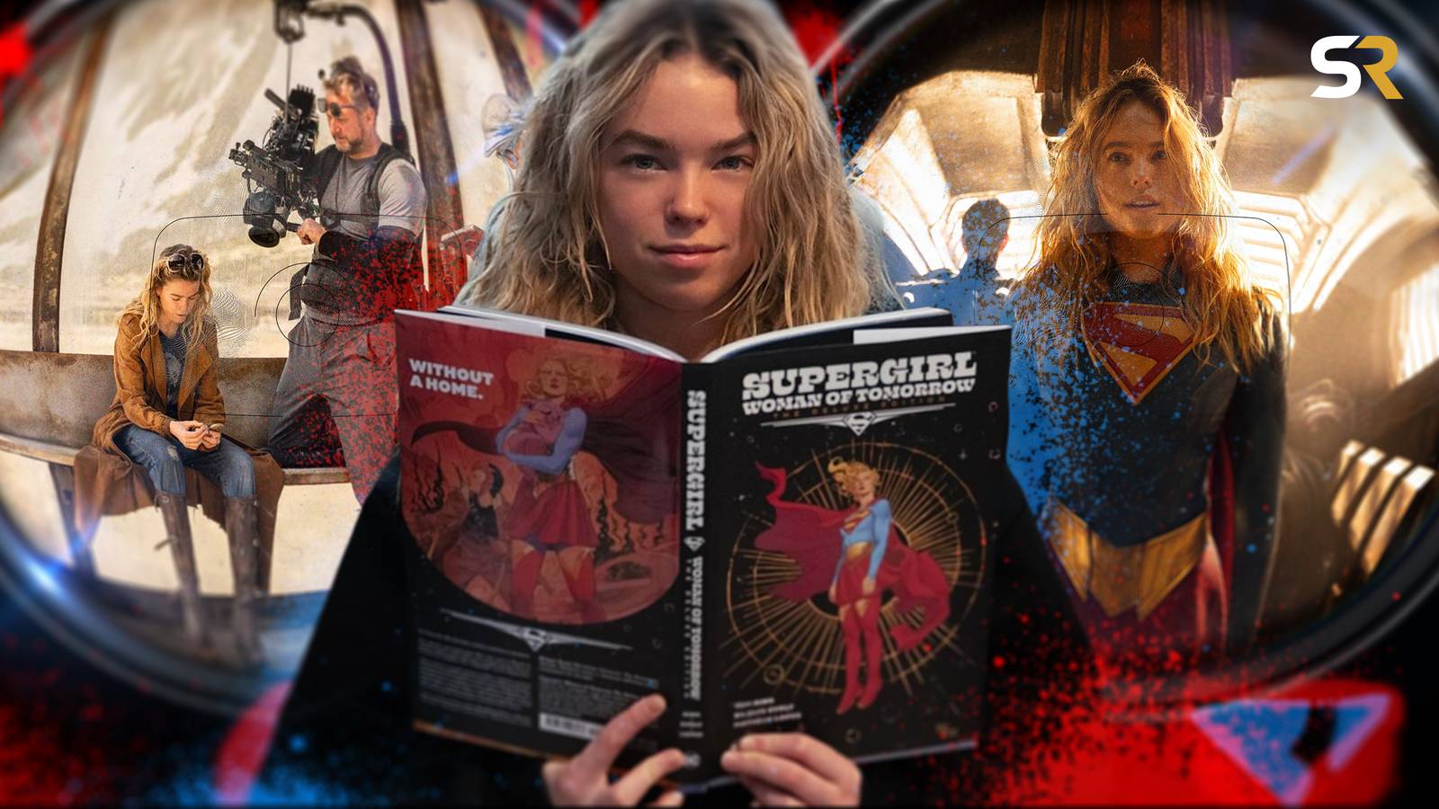 Milly Alcock como Supergirl em imagem de bastidores do filme da DC