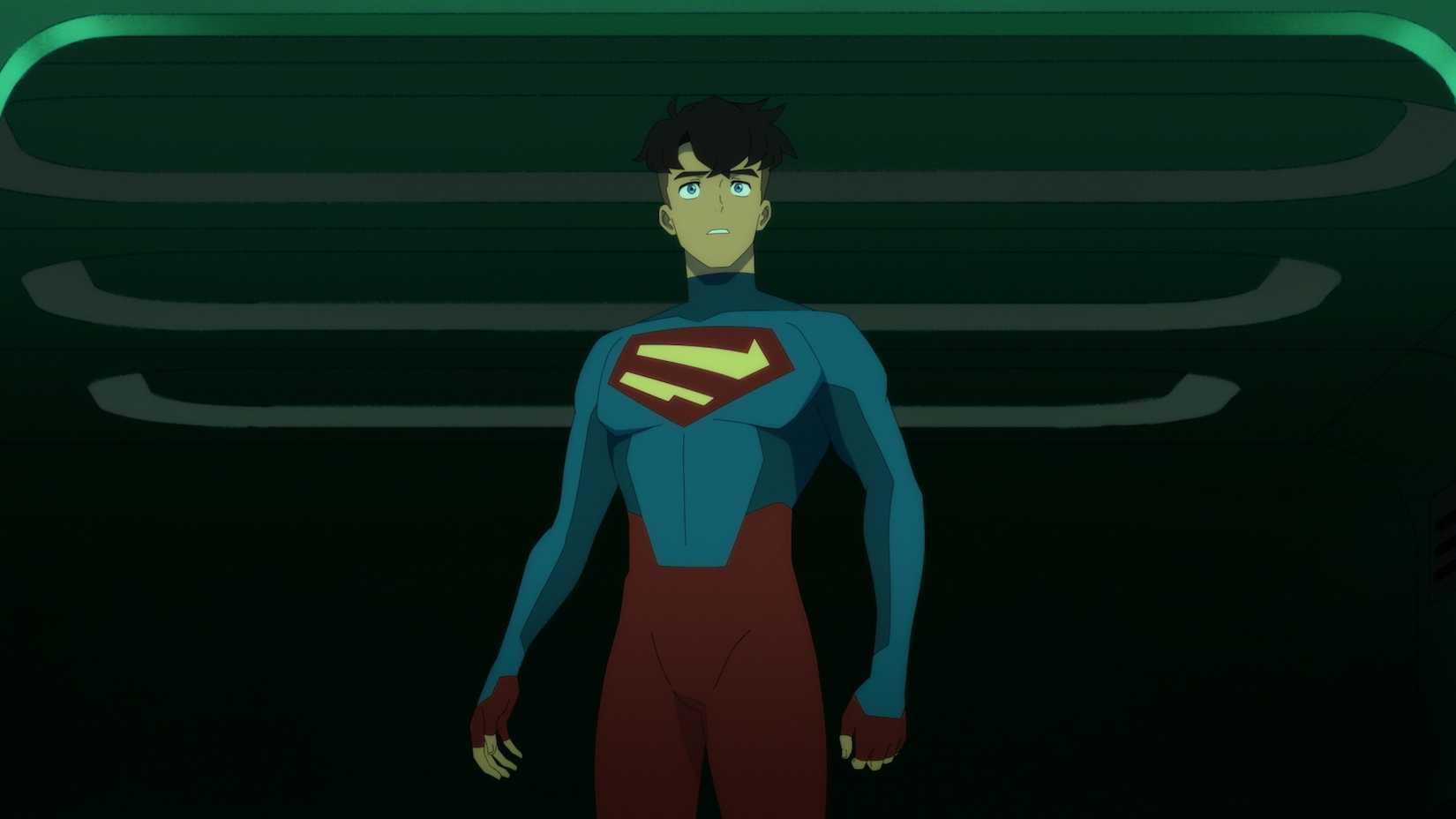 Superboy, dublado por Darren Criss, em cena da terceira temporada de My Adventures with Superman