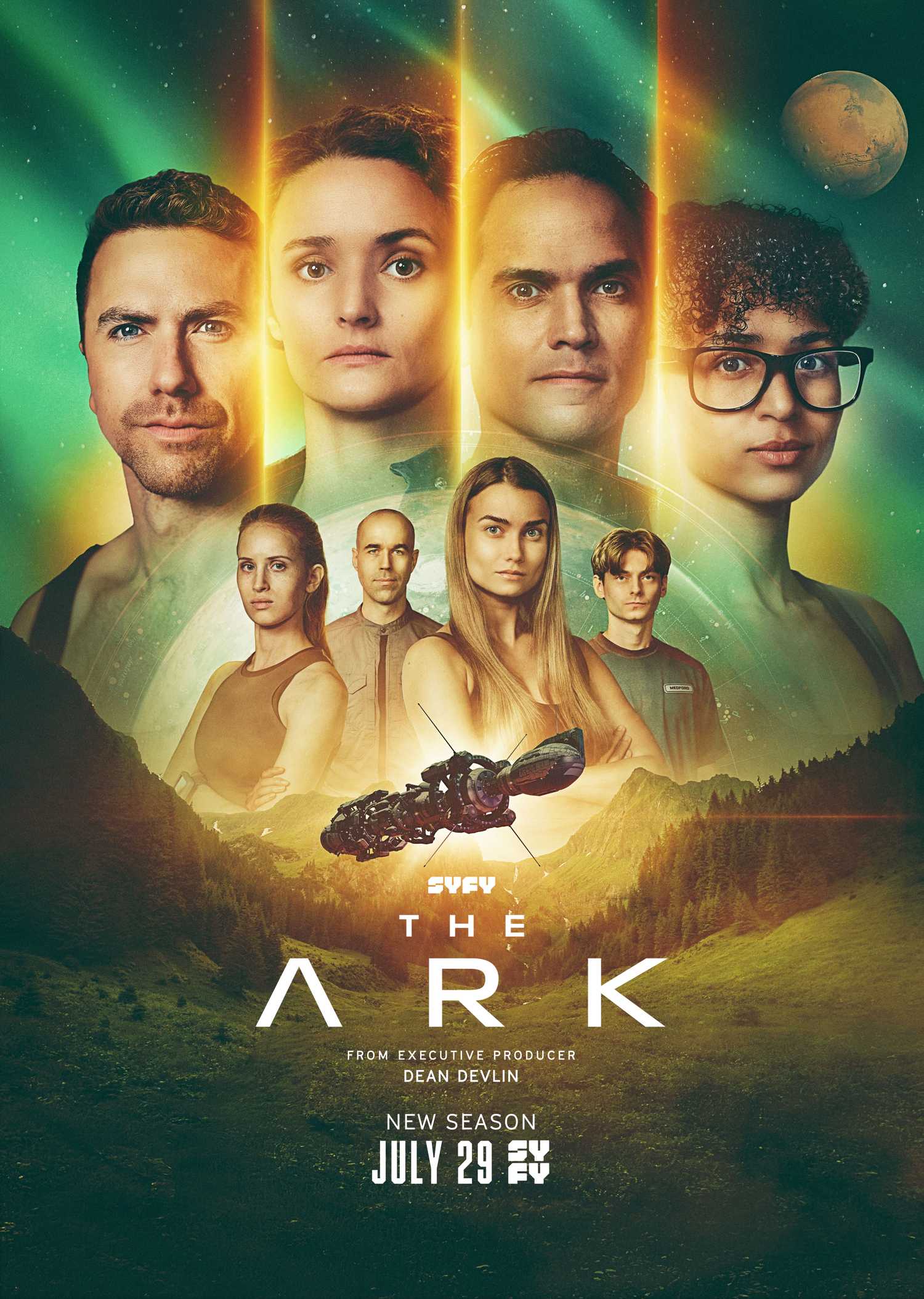 Arte vertical da 3ª temporada de Ark, do SYFY