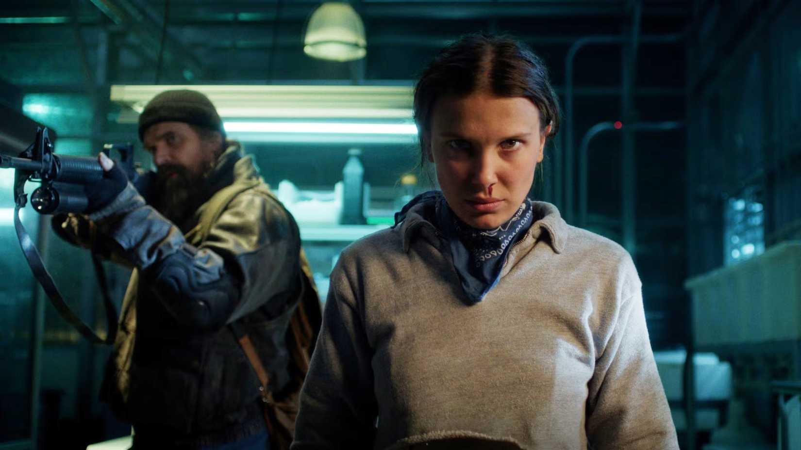 David Harbour e Millie Bobby Brown na quinta temporada de Stranger Things
